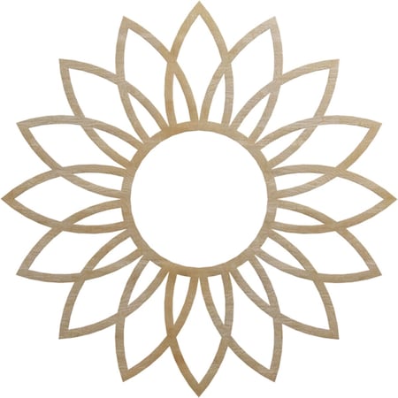 Ekena Millwork Daisy Wood Fretwork Pierced Ceiling Medallion, Hickory, 36"OD x 13 7/8"ID x 1/4"T CMWP36X36X0250DAHI